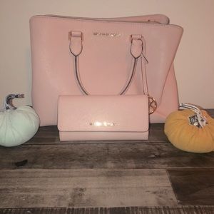 Pink Large Michael Kors Satchel w/ Wallet